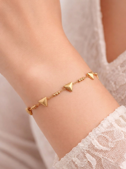 Kira Geometric Pyramid Bracelet