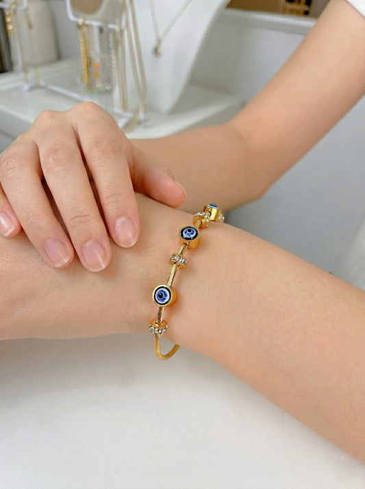 Nazar Protective Torque Bracelet