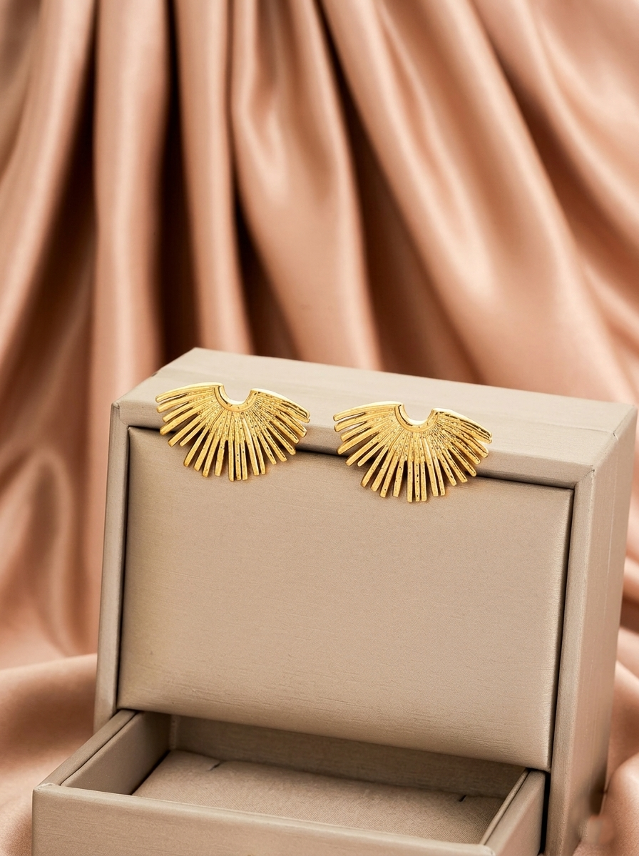 Astraea Sun-Fan Studs