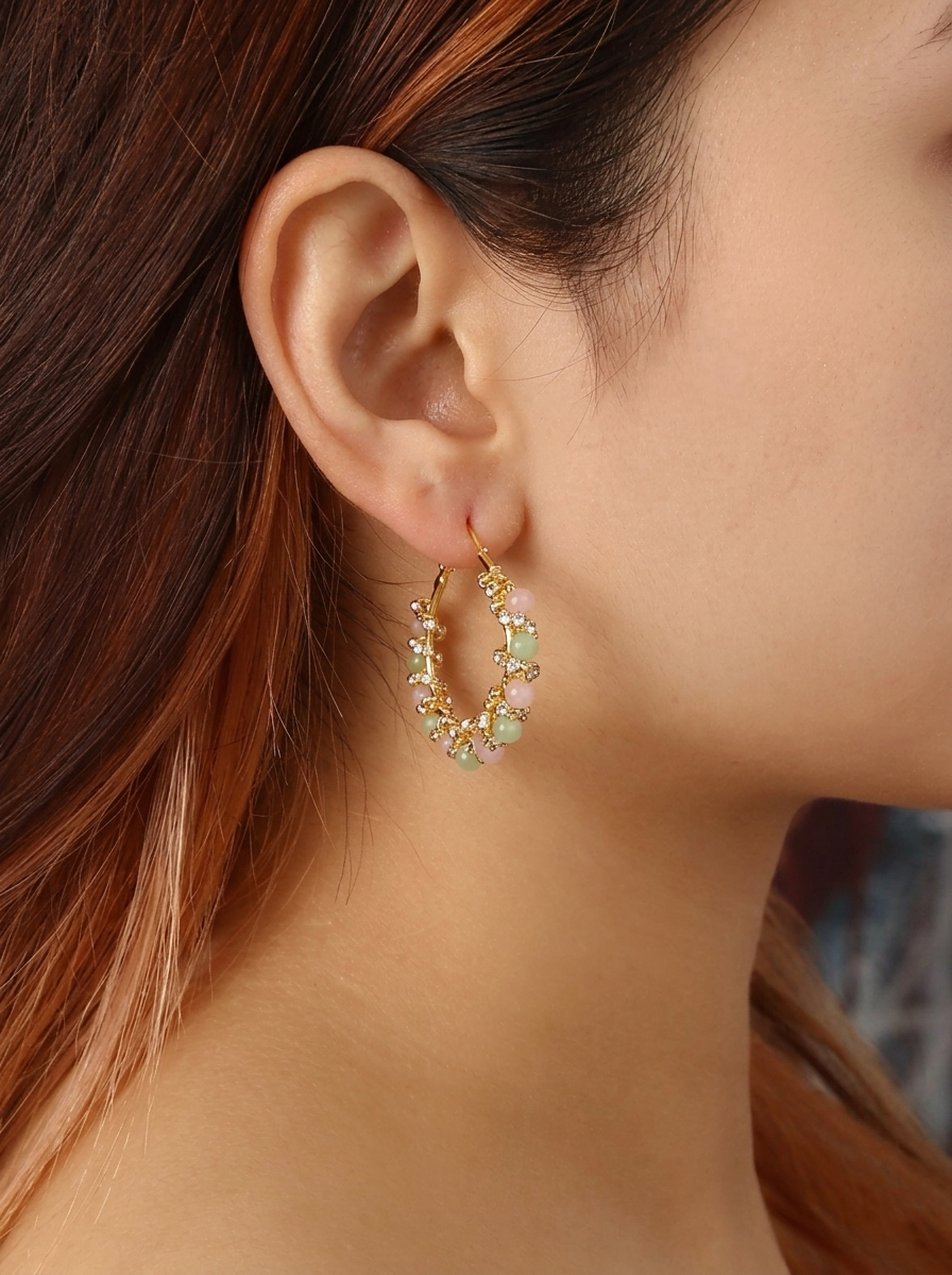 Aura Pastel Golden Hoops