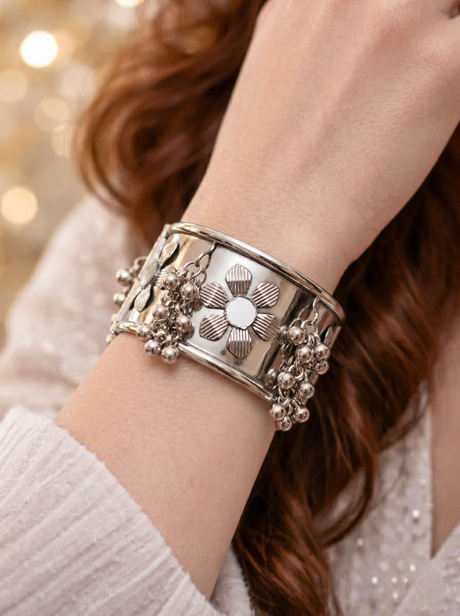 Mira Floral Mirror Cuff