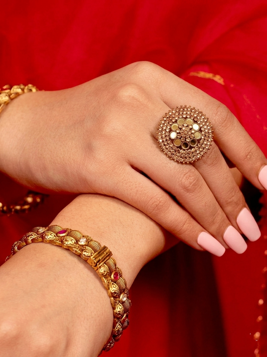 Mira Medallion Adjustable Ring