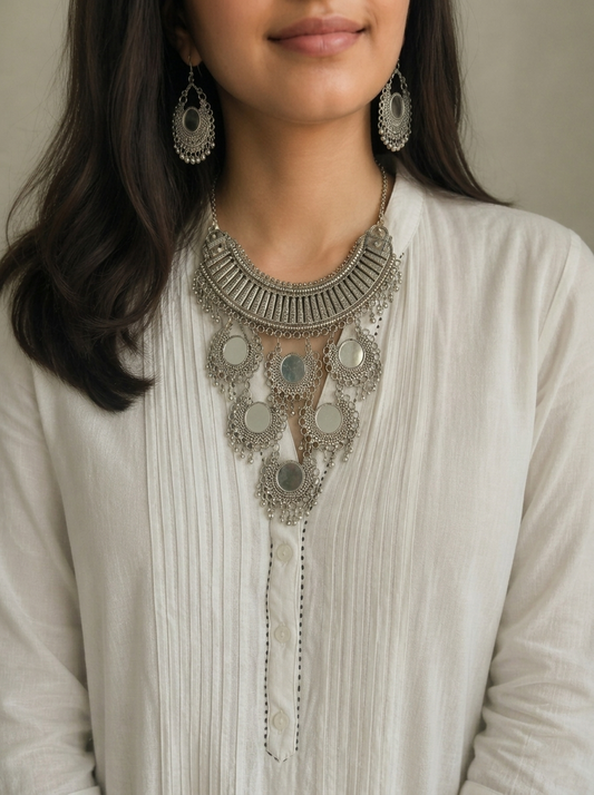 Parijat Mirror-Work Choker Set