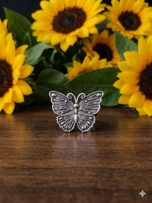 Titli Monarch Butterfly Adjustable Ring
