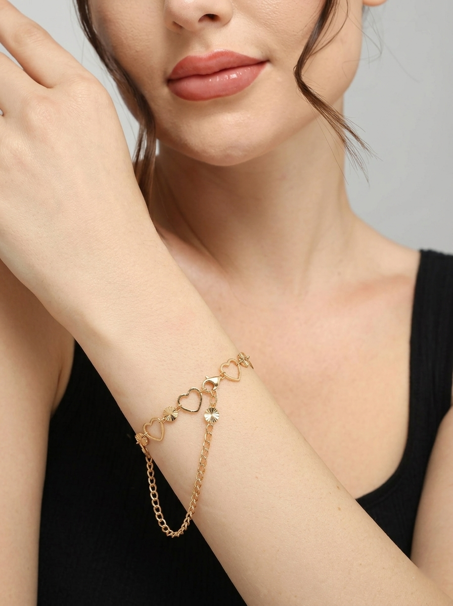Cupid Heart Link Bracelet