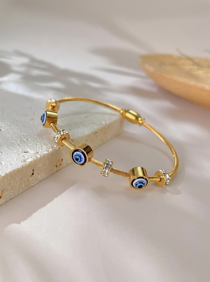 Nazar Protective Torque Bracelet
