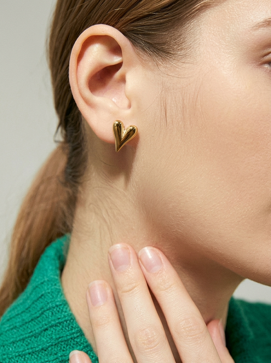 Amora Molten Heart Studs