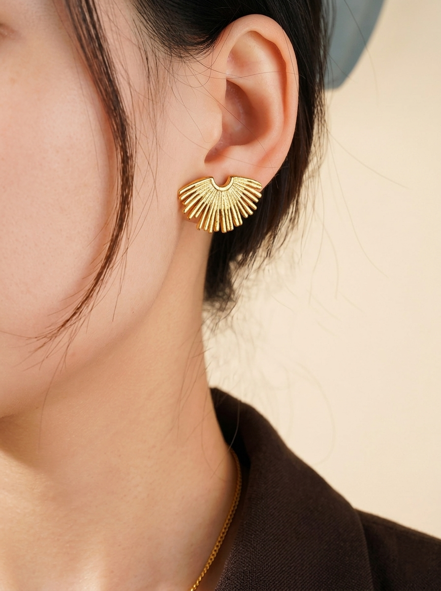 Astraea Sun-Fan Studs