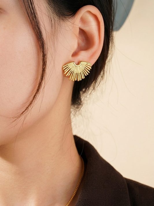 Astraea Sun-Fan Studs