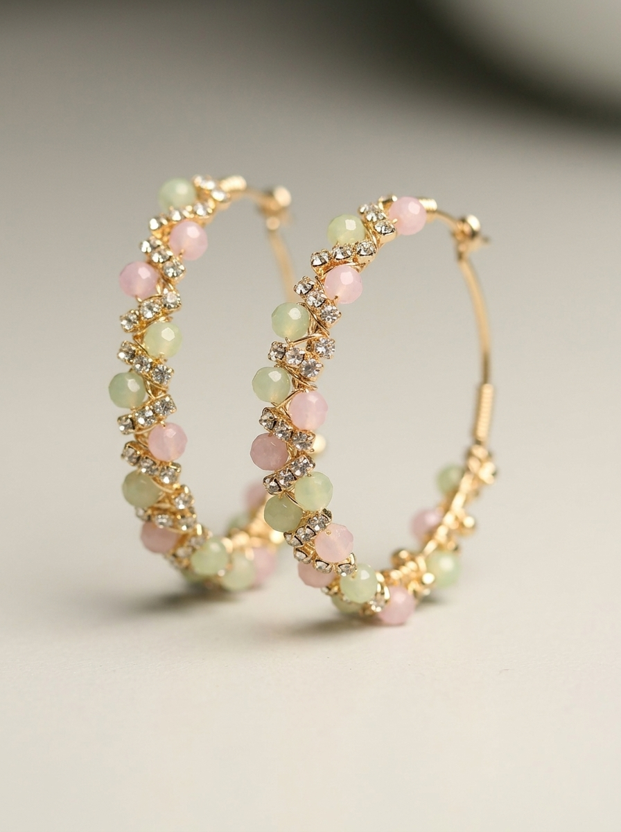 Aura Pastel Golden Hoops