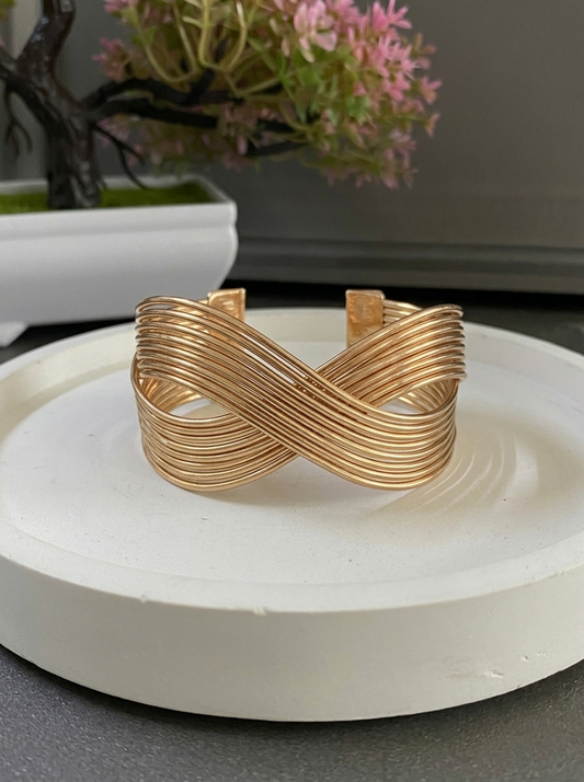 Aethel Spiral Sculptural Cuff